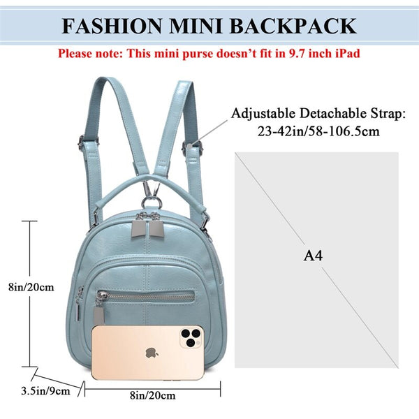 Women Mini Backpack Fashion Backpack Shoulder Bag for Teenage Girl Children Ladies Solid Color School Backpack Travel Bag | Vimost Shop.