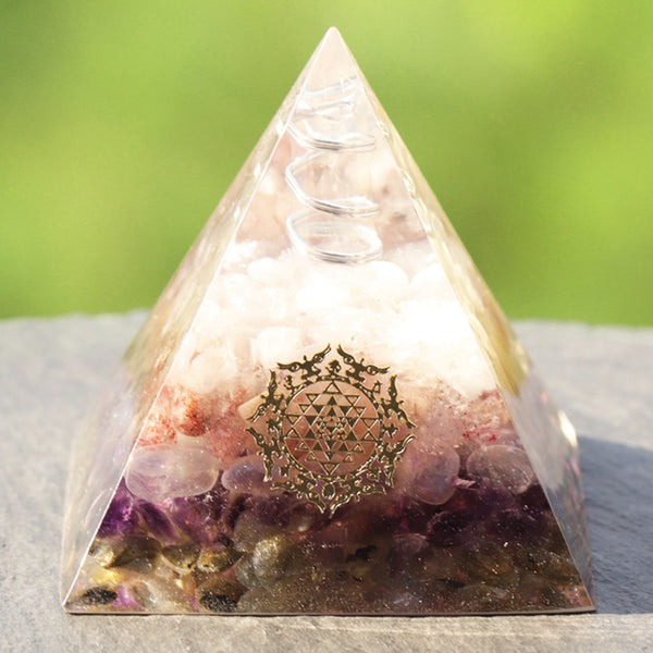 Orgone Pyramid Energy Generator With Aluminium Scrap Strawberry Crystal Healing Transport Feng Shui Goods Of Furniture Orgonite | Vimost Shop.