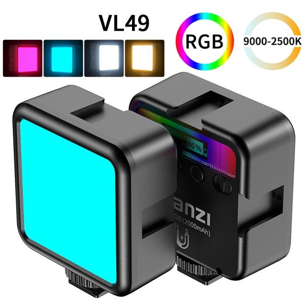 Mini RGB LED Video Light 2700K-9000K On Camera Fill Light Photography Lighting Pocket Live Tiktok Vlog Light lamp | Vimost Shop.