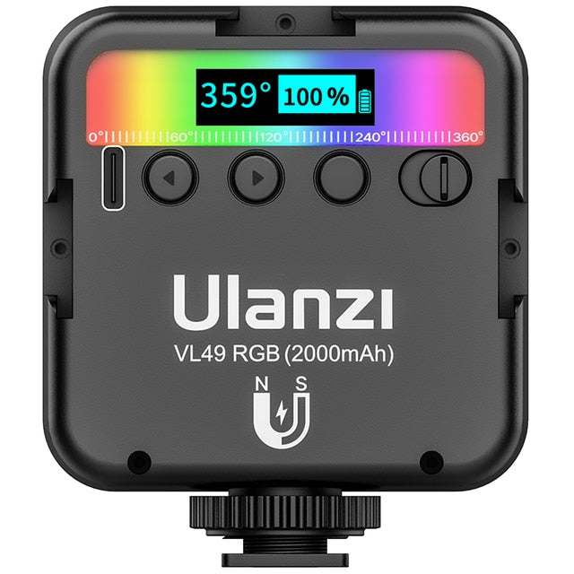 Mini RGB LED Video Light 2700K-9000K On Camera Fill Light Photography Lighting Pocket Live Tiktok Vlog Light lamp | Vimost Shop.