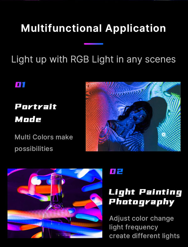 Mini RGB LED Video Light 2700K-9000K On Camera Fill Light Photography Lighting Pocket Live Tiktok Vlog Light lamp | Vimost Shop.