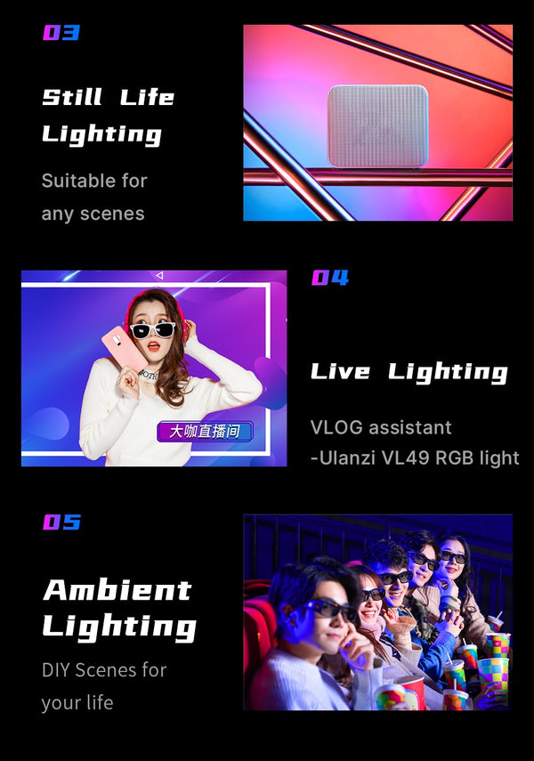 Mini RGB LED Video Light 2700K-9000K On Camera Fill Light Photography Lighting Pocket Live Tiktok Vlog Light lamp | Vimost Shop.