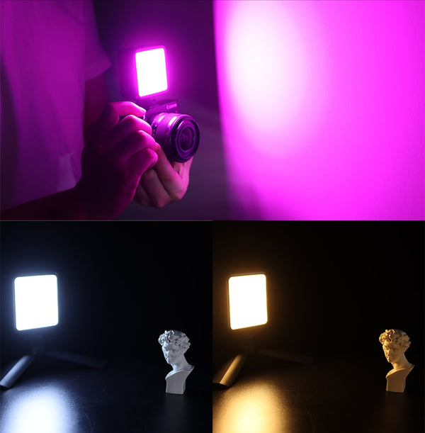 Mini RGB LED Video Light 2700K-9000K On Camera Fill Light Photography Lighting Pocket Live Tiktok Vlog Light lamp | Vimost Shop.