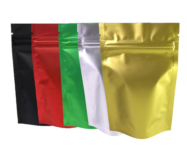 Recyclable Matte Clear Front Ziplock Storage Bags Metallic Mylar Eco Plastic Stand Up Pouches Food Package Bags For New Year | Vimost Shop.