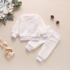 Winter Lamb Wool Newborn Baby Girls Clothes Cartoon Printed Tops And Pants Casual Round Neck Infant Girls Outfits Clothing D30 | Vimost Shop.