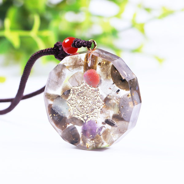 Labradorite Orgonite Pendant Natural Crystal Stone Energy Orgone Emf Protection Healing Jewelry Necklace Meditation Gift | Vimost Shop.