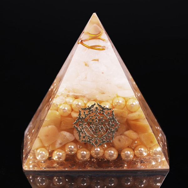 Orgone Pyramid topaz Gather wealth For Orgonite Enhance Charm Value Energy Generator Chakra Healing Protection And Meditation | Vimost Shop.