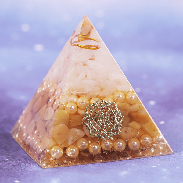Orgone Pyramid topaz Gather wealth For Orgonite Enhance Charm Value Energy Generator Chakra Healing Protection And Meditation | Vimost Shop.
