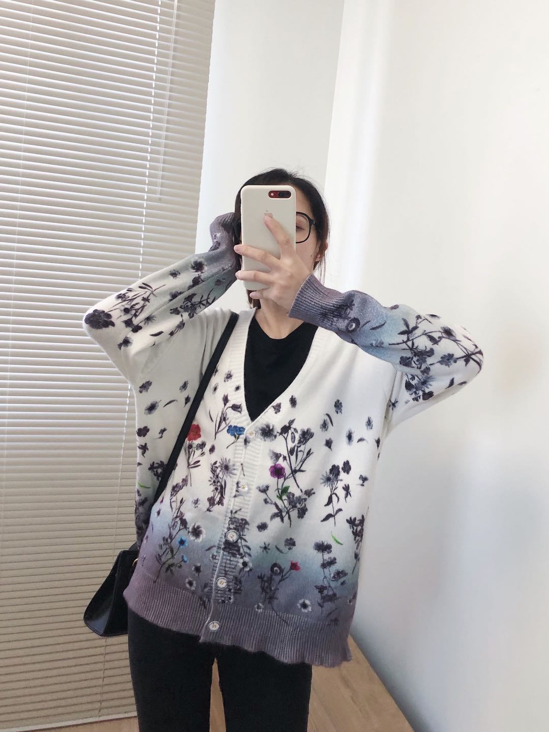 Women Oversized Clothing Wool Blend Long Cardigans Sweater Spring Autumn Print Pattern Knitted Coat Knitwear C-263