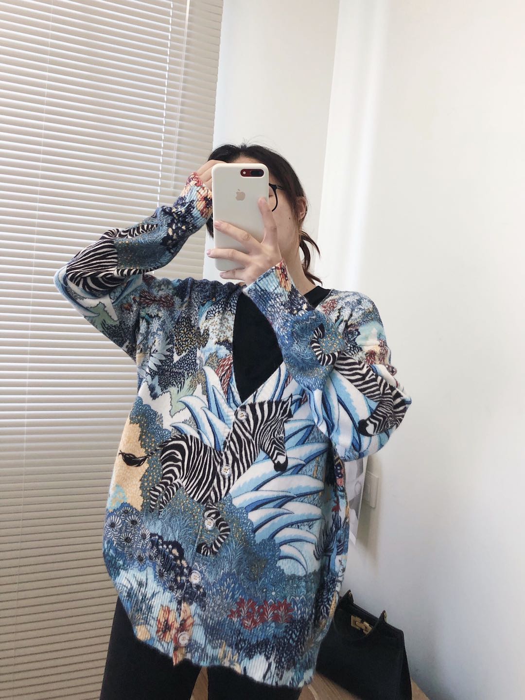 Women Oversized Clothing Wool Blend Long Cardigans Sweater Spring Autumn Print Pattern Knitted Coat Knitwear C-263