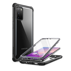 For Samsung Galaxy S20 5G Case (2020 Release) Ares Full-Body Rugged Clear Bumper Cover WITH Built-in Screen Protector