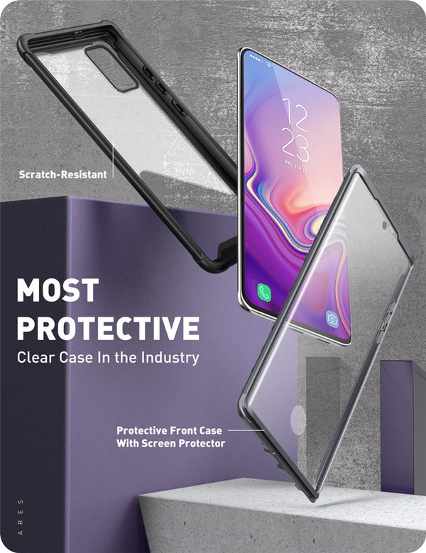 For Samsung Galaxy S20 5G Case (2020 Release) Ares Full-Body Rugged Clear Bumper Cover WITH Built-in Screen Protector | Vimost Shop.