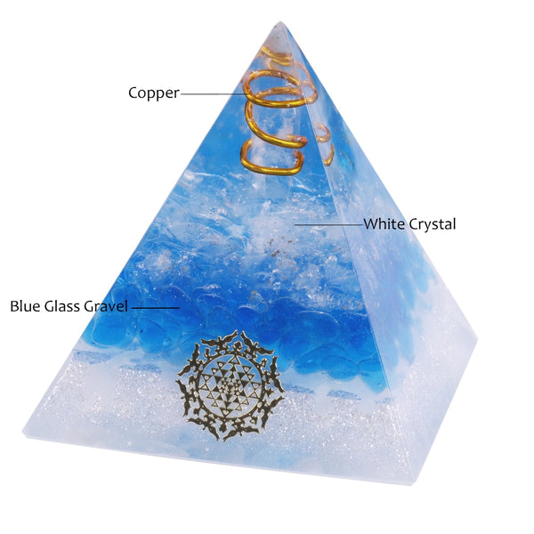 Healing Crystal Copper Wire Orgone Pyramid Blue Quartz Energy Generator For Meditation Reiki Balancing Home Decor | Vimost Shop.