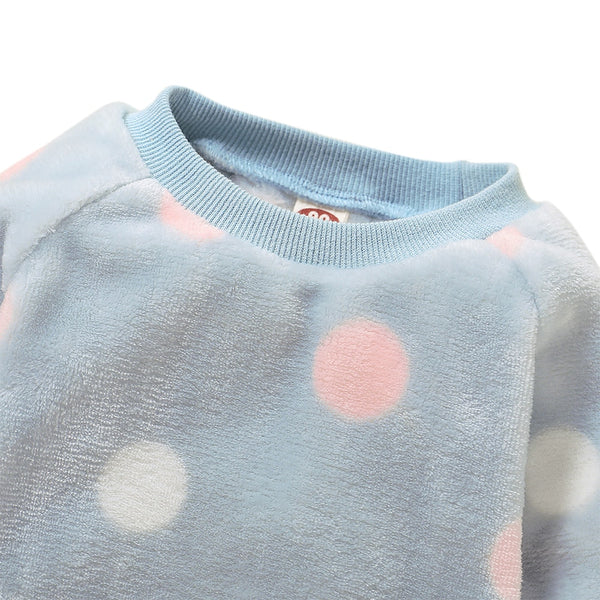 Baby Girl Clothes Pajamas Set Flannel Fleece Infant Toddler O Neck Pajamas Warm Kids Sleepwear Home Suit Winter Spring Fall D30 | Vimost Shop.