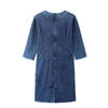Women's Plus Size Autumn Casual Denim Dress Cotton Knitted Denim High Flexibility Slim Fit Dress Casual Fashion Dress