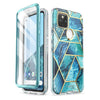 For Google Pixel 4A 5G Case 6.2 inch (2020) Cosmo Full-Body Marble Glitter Case Cover WITH Built-in Screen Protector | Vimost Shop.