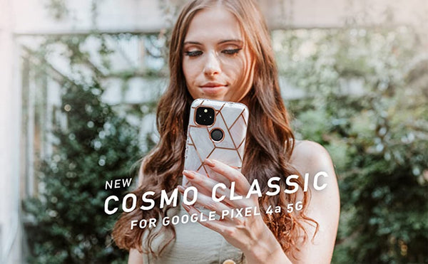 For Google Pixel 4A 5G Case 6.2 inch (2020) Cosmo Full-Body Marble Glitter Case Cover WITH Built-in Screen Protector | Vimost Shop.
