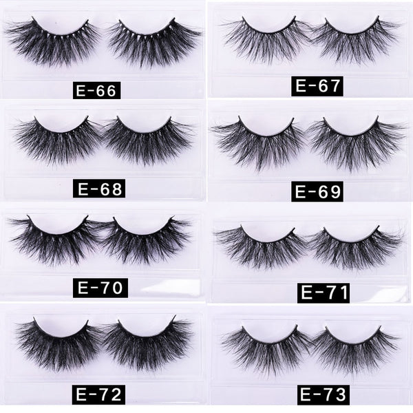 25 MM Lashes Wholesale 30/50/100 Pairs 3D Mink Eye Lashes With Tray No Box  Natural/Thick Long False Eyelashes  Makeup | Vimost Shop.