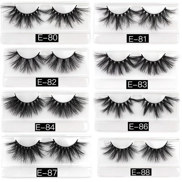 25 MM Lashes Wholesale 30/50/100 Pairs 3D Mink Eye Lashes With Tray No Box  Natural/Thick Long False Eyelashes  Makeup | Vimost Shop.