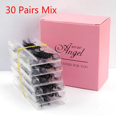 25 MM Lashes Wholesale 30/50/100 Pairs 3D Mink Eye Lashes With Tray No Box  Natural/Thick Long False Eyelashes  Makeup