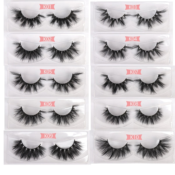 25 MM Lashes Wholesale 30/50/100 Pairs 3D Mink Eye Lashes With Tray No Box  Natural/Thick Long False Eyelashes  Makeup | Vimost Shop.