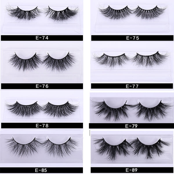 25 MM Lashes Wholesale 30/50/100 Pairs 3D Mink Eye Lashes With Tray No Box  Natural/Thick Long False Eyelashes  Makeup | Vimost Shop.