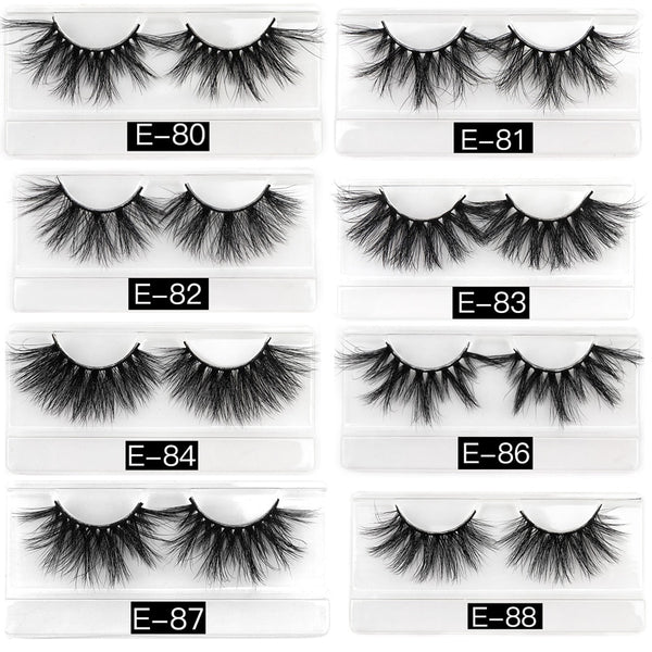 25 MM Lashes Wholesale 30/50/100 Pairs 3D Mink Eye Lashes With Tray No Box  Natural/Thick Long False Eyelashes  Makeup | Vimost Shop.