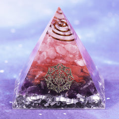 Natural Crystal Orgone Pyramid  Positive Energy Generator Orgonite Pyramid Emf Protection Healing Stones Orgonite