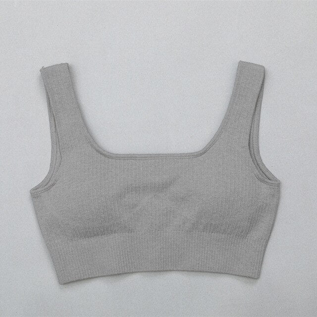 Women's sportswear High Waist Sports Bra+ Legging Gym Clothing Seamless Fitness Yoga Suit Stretchy Workout Set Padded Sport