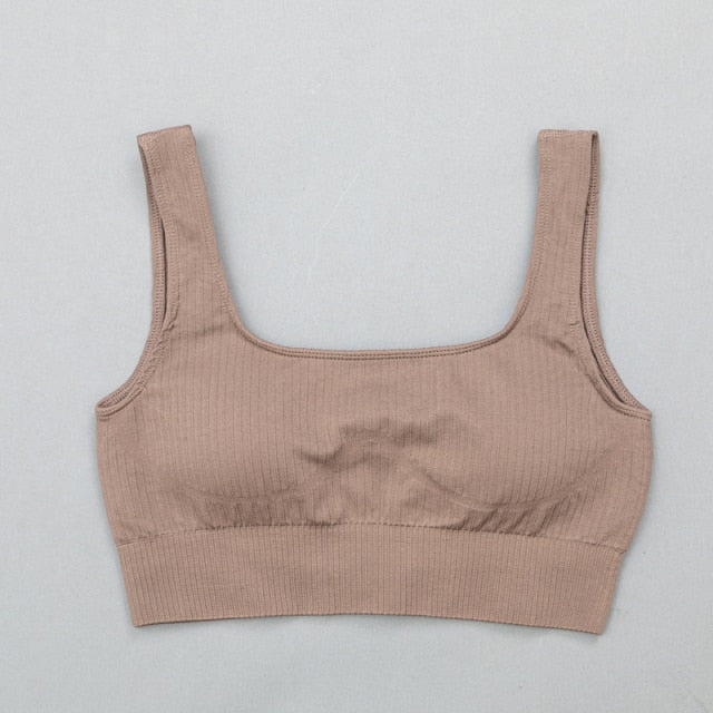 Women's sportswear High Waist Sports Bra+ Legging Gym Clothing Seamless Fitness Yoga Suit Stretchy Workout Set Padded Sport