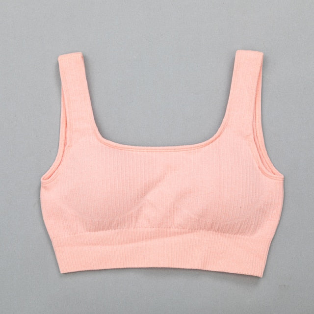 Women's sportswear High Waist Sports Bra+ Legging Gym Clothing Seamless Fitness Yoga Suit Stretchy Workout Set Padded Sport