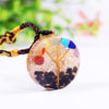Tree Of Life Orgone Pendant Rainbow Crystal Stones 7 Chakra Reiki Healing Energy Generator Emf Radiation Protection Necklace | Vimost Shop.