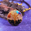 Reiki Healing Energy Orgonite Pendant Necklace Quartz Stone Rainbow Tree Chakra Amulet Natural Orgone Crystal Necklace Yoga | Vimost Shop.