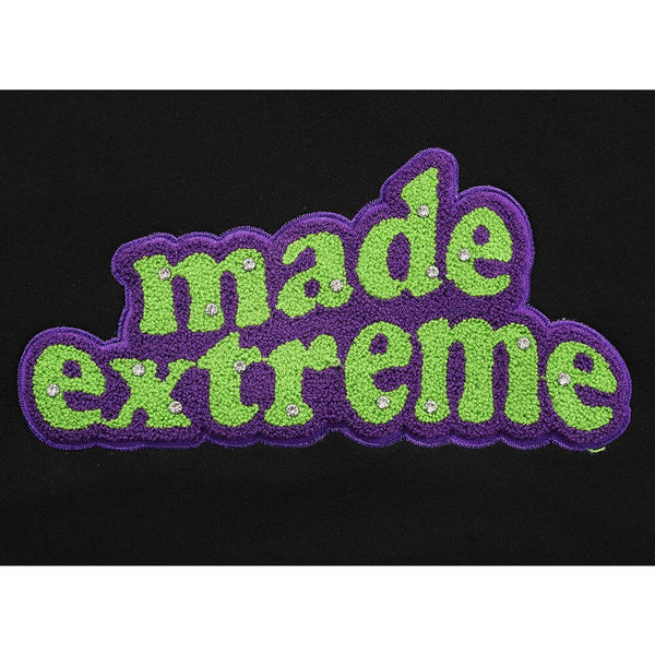 Men Hit Color Letter Patch Diamonds Hoodies Sweatshirt Men Big Pocket Casual Pullover High Street Couple Streetwear Men