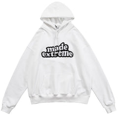 Men Hit Color Letter Patch Diamonds Hoodies Sweatshirt Men Big Pocket Casual Pullover High Street Couple Streetwear Men