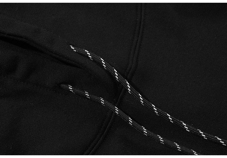 Men Hit Color Letter Patch Diamonds Hoodies Sweatshirt Men Big Pocket Casual Pullover High Street Couple Streetwear Men