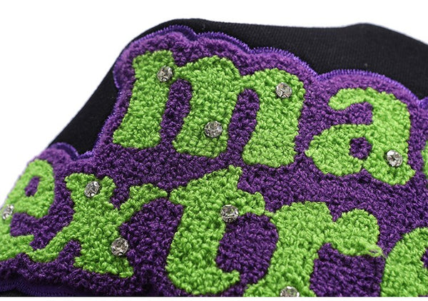 Men Hit Color Letter Patch Diamonds Hoodies Sweatshirt Men Big Pocket Casual Pullover High Street Couple Streetwear Men