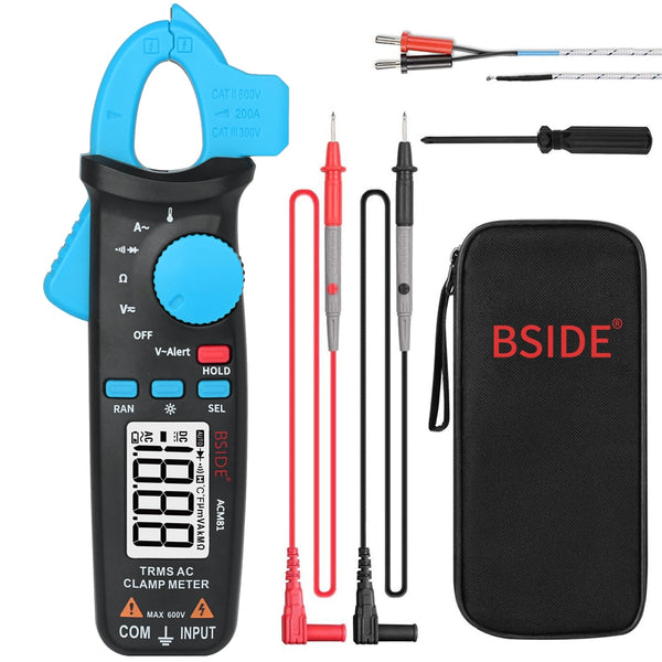 ACM81 Digital Clamp Meter Auto-Rang TRMS 1mA Accuracy 200A Current DC AC Multimeter Vol Ohm Diode Temperature NCV Tester | Vimost Shop.