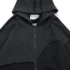 Patchwork Color Zipper Distressed Hoodie Men Casual Cozy Hooded Coats Harajuku High Street Sweatshirt Spring Streetwear