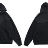 Patchwork Color Zipper Distressed Hoodie Men Casual Cozy Hooded Coats Harajuku High Street Sweatshirt Spring Streetwear