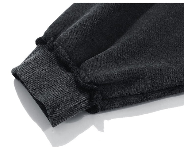 Patchwork Color Zipper Distressed Hoodie Men Casual Cozy Hooded Coats Harajuku High Street Sweatshirt Spring Streetwear