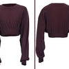 Autumn Solid Sporty Ribbed Tracksuit For Women Long Sleeve Crop Top Shorts Fashion Sportswear Casual Workout Running Jogging Set | Vimost Shop.