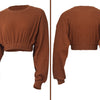 Autumn Solid Sporty Ribbed Tracksuit For Women Long Sleeve Crop Top Shorts Fashion Sportswear Casual Workout Running Jogging Set | Vimost Shop.