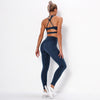 Seamless Sporty Yoga Suit GYM Fitness Workout Running Tracksuit Sports Sleeveless Crop Top Pants Set Jogging Dry Quick Set | Vimost Shop.