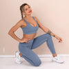 Seamless Solid Yoga Suit GYM Sporty Fitness Two Piece Set Running Sports Jogging Tracksuit Bra Top Leggings Workout Wear | Vimost Shop.