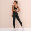 Seamless Solid Yoga Suit GYM Sporty Fitness Two Piece Set Running Sports Jogging Tracksuit Bra Top Leggings Workout Wear | Vimost Shop.