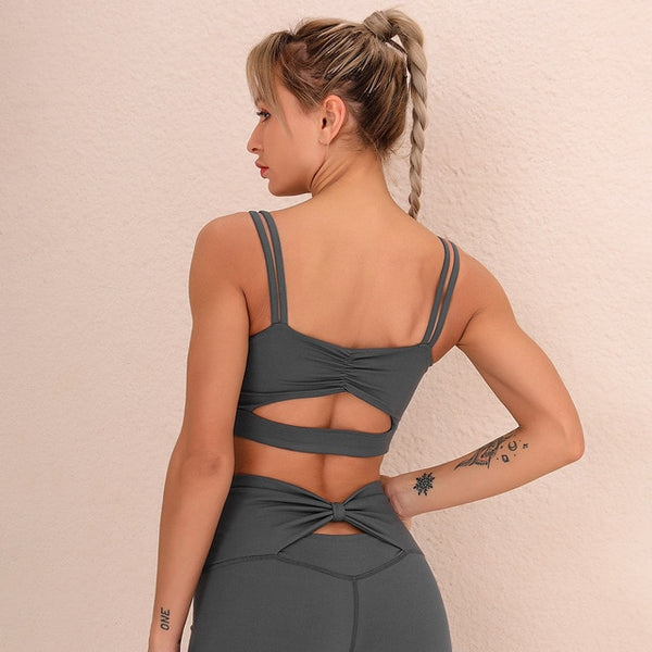 Seamless Solid Yoga Suit GYM Sporty Fitness Two Piece Set Running Sports Jogging Tracksuit Bra Top Leggings Workout Wear | Vimost Shop.