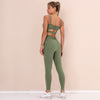 Seamless Solid Yoga Suit GYM Sporty Fitness Two Piece Set Running Sports Jogging Tracksuit Bra Top Leggings Workout Wear | Vimost Shop.