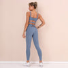 Seamless Solid Yoga Suit GYM Sporty Fitness Two Piece Set Running Sports Jogging Tracksuit Bra Top Leggings Workout Wear | Vimost Shop.