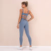 Seamless Solid Yoga Suit GYM Sporty Fitness Two Piece Set Running Sports Jogging Tracksuit Bra Top Leggings Workout Wear | Vimost Shop.